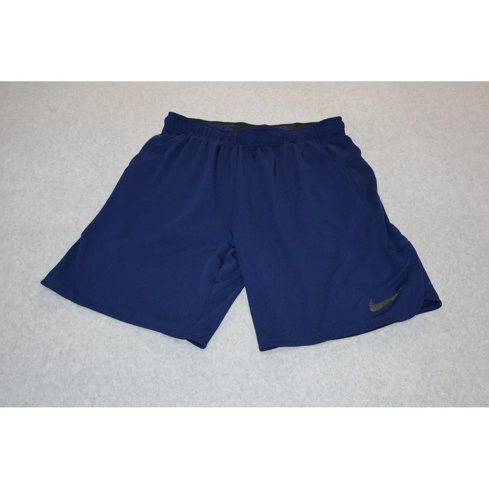 Nike Dri-FIT Shorts Mens Large Blue Athletic Gym Training Mesh 9
